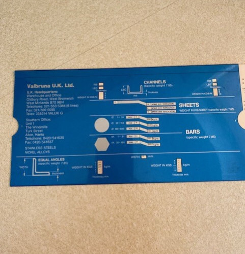 Conversion slide rule - rule, for