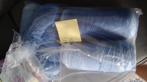 Blues self stripe aran - blues,