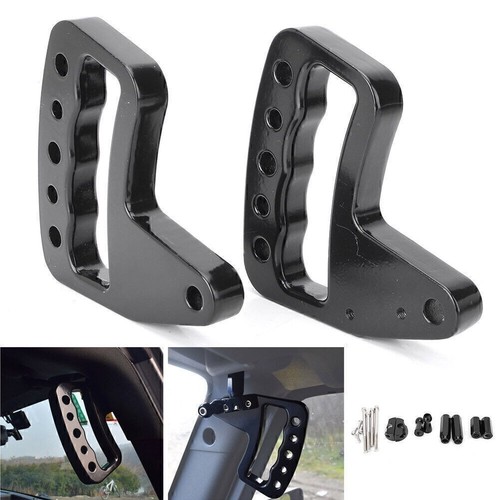Black front grab handles - black,