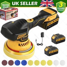 Cordless Car Buffer Polisher Wireless Brushless Polishing Machine 2x Battery UK