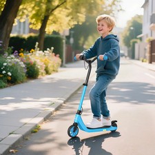 120W Kids Electric Scooter Rear Wheel Break Lightweight Pedal Kick Handlebars