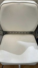LOW BACK MARINE BOAT SEAT FOLDING WHITE MOTORBOAT SPEEDBOAT DORY ETC