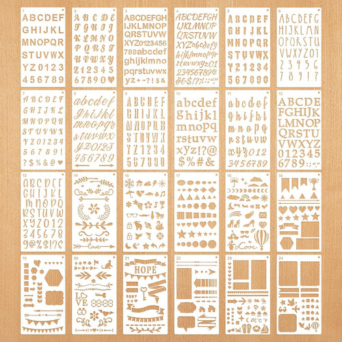 24pcs letter stencils for - 24pcs,