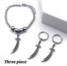3 Peice Set Silver & Black