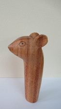 WOODEN CARVED MOUSE HEAD