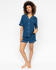Cyberjammies Shorty Set Modal Women Harriet Blue Jersey Shorty Set