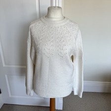M&S Cream Pearl Detail Jumper