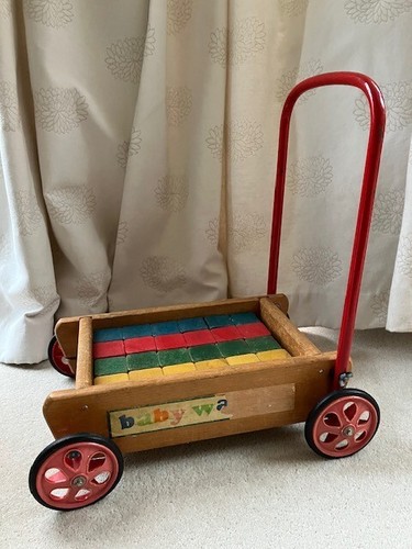 Vintage 1960s wooden baby