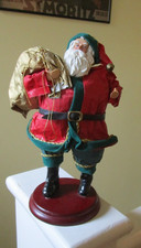Free standing vintage paper mache Santa Father Christmas figure