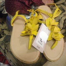 Ladies Tu Yellow faux leather