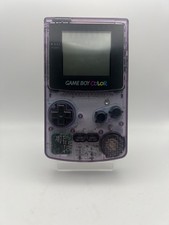 Gameboy Colour Atomic Transparent Purple No Power Battery Corrosion For Parts