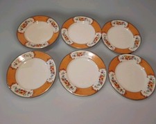 6 x Allertons Vintage Old English Floral Side plates 18cm Warings Liverpool