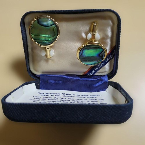 Paua shell cufflinks button - shell,