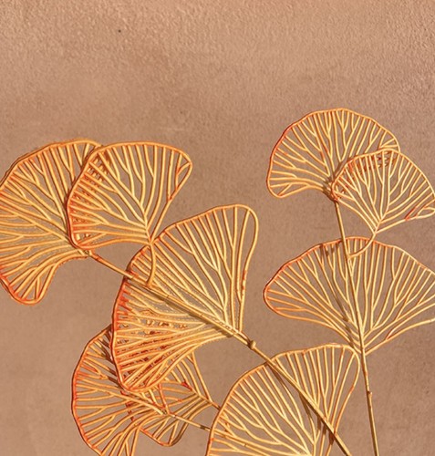 Artificial orange ginkgo - orange,