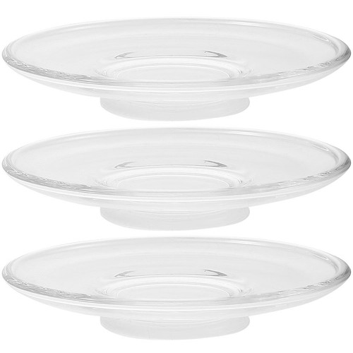 3pcs glass tea - glass, saucer