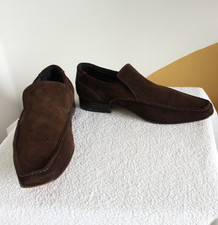 Marks Spencer Jeffery West Autograph Slip On Shoes Mens Brown 6.5 Suede Leather