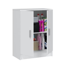 Fresno White 2 Door Wall Storage Universal Utility Cupboard Cabinet