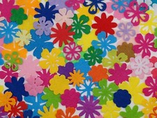 50 Die Cut Felt Flower Shapes