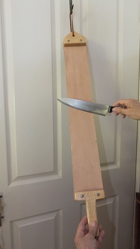 Kangaroo leather hanging strop - leather,