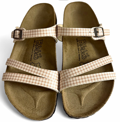 Birkis women beige plaid - women's,
