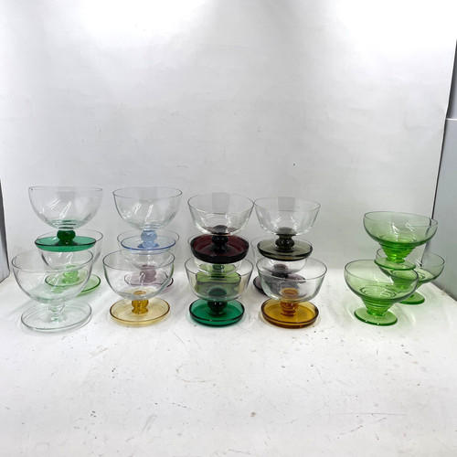 Set vintage coloured glass - vintage,