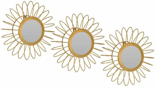 Metal accent mirrors gold or - 3,