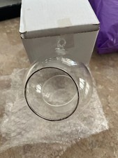 4 Clear glass 9cm open mouth hanging tealight holders baubles balls wedding NEW