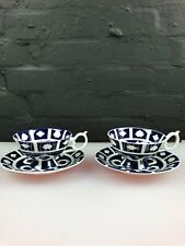 2 Royal Crown Derby Unfinished Imari 1128 Elizabeth Tea Cups & Saucers Last Set