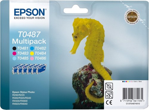 Genuine epson t0487 - genuine, multipack