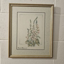 Floral Cross Stitch Framed