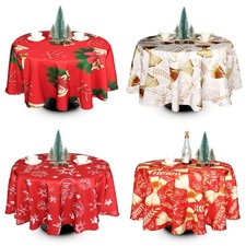Christmas Round Tablecloth 70"