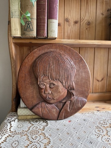 Vintage hand carved child - vintage,