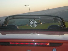 MG MGF MGTF TINTED WIND DEFLECTOR, no drilling fits in minutes, free  logo