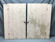 Pair VTG Shabby Tan Flat Wood