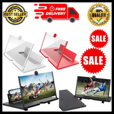 10/12inch Mobile Phone Screen Magnifier 3D HD Video Amplifier Stand New Model UK