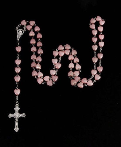 Womens heart shaped rosary - heart-shaped,