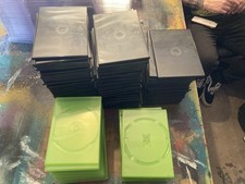 136x DVD cases (109x Double Black Slim; 20x Sing. Green Slim; 7x 14mm Xbox Cases