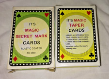 2 x quality Vintage Playing Cards magicians M agic Trick marked taper cards new