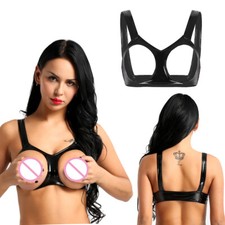 UK Wetlook Open Cup Shelf Bra