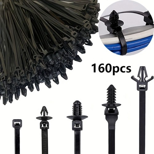 160 pcs cable management clips - pcs,