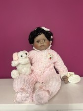 Vintage Porcelain Baby Doll Knightsbridge Collection Tags And Teddy “Naomi”