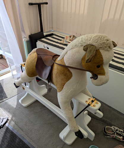 Plush rocking horse - horse, vintage