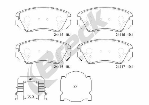 Brake pad set disc - brake, set,