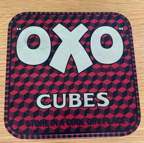 Vintage oxo cubes - vintage, tin