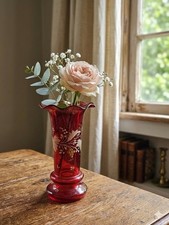 Antique Red Cranberry Bohemian