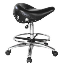 Pneumatic Biker Stool, leather
