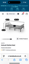 Single Rattan/Bamboo Bed Frame  - Full size single but perfect for kids room