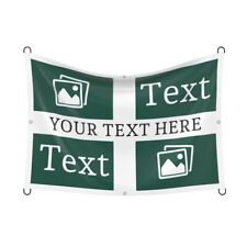 Plymouth St George England Football Flag Personalised Custom Printed Green Army