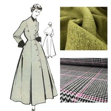50s Pattern:  House Coat, Dressing Gown, Coachman Robe - Bust=32” (81cm)