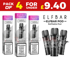 Elf bar 600 Refillable Pods 0.8 | 1.1ohm Empty Cartridge - Pack of 4 Pods | Elfa